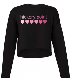 HICKORY POINT Multi Heart Cropped Crew